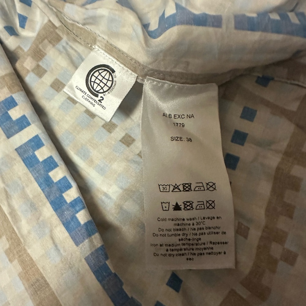 GANNI Checked Cotton-poplin Wrap Midi Dress Size 38 Medium 6 - Picture 12 of 13